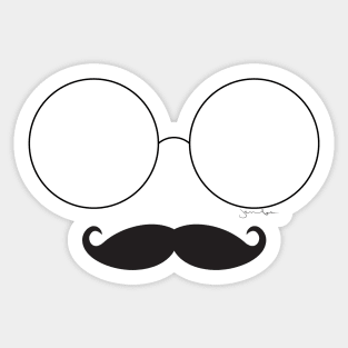 Glasses Mustachio II Sticker